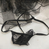 MIMI·JOY Lingerie - Lace Mesh Fabric, Black Color, Size S, Sexy and Comfortable Intimate Wear