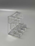 Scottex Lipstick Holder, 9-Compartment Acrylic Organizer, 9.5×9.5×6.5cm, Smooth Edges, 2.6cm Slots for Lipstick Storage