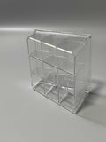 Scottex Lipstick Holder, 9-Compartment Acrylic Organizer, 9.5×9.5×6.5cm, Smooth Edges, 2.6cm Slots for Lipstick Storage