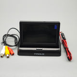 VYNOLIX Liquid crystal display (LCD) monitors – 480x234 Resolution, 12V-36V Input, Cigarette Lighter Power, Compact 4.6×1.2×3.3 Inch Display for Car & Backup Camera