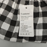 T-costume Lounge Pants for Men, Size M, Polyester, Black and White Colorblock, Soft & Breathable Casual Sleepwear, Elastic Waist