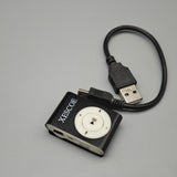 XESCOE MP3 Player – Compact 2.8×1.2×4cm, Supports Up to 16GB Card, 120mAh Battery, Dual-Channel Earphone Input, 20Hz-20kHz Frequency Response