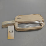 XYH Make-up bags sold empty-Stylish Yellow Design,Stain-Resistant and Durable,Travel-Friendly and Portable