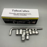 TubesCubes Manual Hand Tools Wrench - Enhanced Steel, Silver, 1.5kg, 28.5x85x4cm, for Automotive and Home Repairs