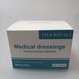 VITA ROYALE Medical Dressings - Sterile Wound Dressing, Mercury and Lead Free, Colorless, 50 Pcs/Box, 2.36*2.75 Inches