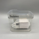 Suiswe Automatic Pet Waterers, 1500ml, Transparent, Quiet Pump, Flowing Fresh Water Filtration, 16.5×13×12cm