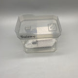 Suiswe Automatic Pet Waterers, 1500ml, Transparent, Quiet Pump, Flowing Fresh Water Filtration, 16.5×13×12cm