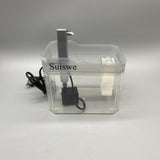 Suiswe Automatic Pet Waterers, 1500ml, Transparent, Quiet Pump, Flowing Fresh Water Filtration, 16.5×13×12cm