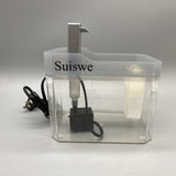 Suiswe Automatic Pet Waterers, 1500ml, Transparent, Quiet Pump, Flowing Fresh Water Filtration, 16.5×13×12cm