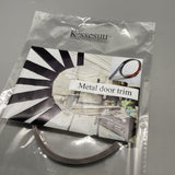 Kissesuu Metal Door Trim - Decorative Strips with Adhesive Backing, Waterproof, Scratch-Resistant, 10mm Wide, 2.44m Long for Wood Doors, Walls, Tiles, and Ceilings