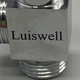 Luiswell Metal Fittings for Pipes, Pure Copper Body with Electroplated Finish, 1/2 Inch Thread, Silver, Three-Way Diverter Valve