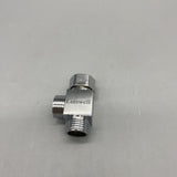 Luiswell Metal Fittings for Pipes, Pure Copper Body with Electroplated Finish, 1/2 Inch Thread, Silver, Three-Way Diverter Valve