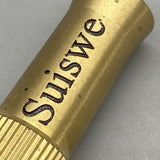 Suiswe Metal Fittings for Pipes, Gold-Plated Spray Nozzle, 9×2.5 inch, Surface Polished, 1/2 Inch Thread, Durable Metal Construction