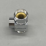 Luiswell Metal Fittings for Pipes, Pure Copper Body with Electroplated Finish, 1/2 Inch Thread, Silver, Three-Way Diverter Valve