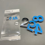 Houdoum Metal House Numbers - Set of 4, Blue Color, Durable Metal Material