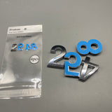 Houdoum Metal House Numbers - Set of 4, Blue Color, Durable Metal Material