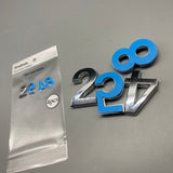 Houdoum Metal House Numbers - Set of 4, Blue Color, Durable Metal Material