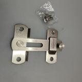 ReigaHood Stainless Steel Door Latch - Durable 201 Stainless Steel, Brushed Surface, Solid Wide Bolt, Secure Recessed Fastening