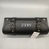 AKZE Motorcycle bags Tail Bag - Black PVC Leather, Compact Size 30x10x12cm