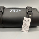 AKZE Motorcycle bags Tail Bag - Black PVC Leather, Compact Size 30x10x12cm