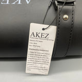 AKZE Motorcycle bags Tail Bag - Black PVC Leather, Compact Size 30x10x12cm