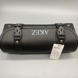 AKZE Motorcycle bags Tail Bag - Black PVC Leather, Compact Size 30x10x12cm