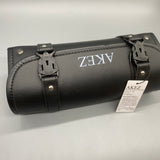 AKZE Motorcycle bags Tail Bag - Black PVC Leather, Compact Size 30x10x12cm