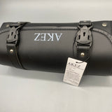 AKZE Motorcycle bags Tail Bag - Black PVC Leather, Compact Size 30x10x12cm