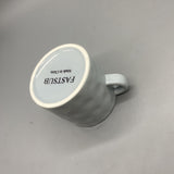 FASTSUB Mugs - 10.9×9.4cm, Gray, Thick Wide Handle, Smooth Rim