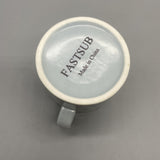 FASTSUB Mugs - 10.9×9.4cm, Gray, Thick Wide Handle, Smooth Rim