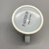 FASTSUB Mugs - 10.9×9.4cm, Gray, Thick Wide Handle, Smooth Rim