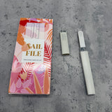 Crystal Glass Nail File with Protective Case, Reusable Washable Fingernail File for Natural Nails, Gentle Salon Quality Nail Shaping Tool