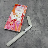 Crystal Glass Nail File with Protective Case, Reusable Washable Fingernail File for Natural Nails, Gentle Salon Quality Nail Shaping Tool