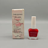 TARO BUNNY Nail Varnishes, 20ml Red Peel-Off Polish, Waterproof & Long-Lasting, No Bake Required, Easy Application for Salon-Quality Finish