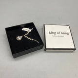 king of bling Necklace – Elegant Crystal Design for Women, Sparkling Statement Jewelry,30.6cm Waterdrop Element Rhinestone