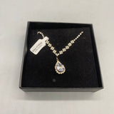 king of bling Necklace – Elegant Crystal Design for Women, Sparkling Statement Jewelry,30.6cm Waterdrop Element Rhinestone