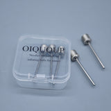 OIQUQUP Pump Needles for Inflating – Thickened Air Tube, Dual Air Holes, Universal for Football, Volleyball, Basketball, Durable Silver Design (3.8×3.1×0.7cm, 12g)