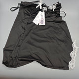 LS Night Gowns - Polyester Fiber, Black, Size S, Comfortable and Stylish Sleepwear for Women