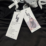 LS Night Gowns - Polyester Fiber, Black, Size S, Comfortable and Stylish Sleepwear for Women