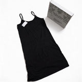 The Key of Honey NIGHTGOWNS - Elegant Lace Detail, Satin Soft Touch & Lightweight Comfort Chemise Sleepwear; Perfect for Home Lounging, Spa Nights & Romantic Evenings; Ideal for Modern Women, Brides & Gift-giving; Black, Size S