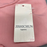 JISHICHUN  Nightshirt, Polyester Sleepwear, Pink, Size S – Soft & Comfortable Nightgown for Restful Sleep