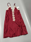 Fuermos Nightwear – Silky Satin Sleep Dress, Size M, Soft and Smooth Silk Material