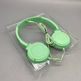 QNQOAQB Noise Cancelling Headphones, Green Over-Ear Design with Protein Ear Cushions, 3.5mm Plug, 1.2m Cable
