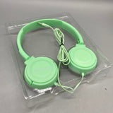 QNQOAQB Noise Cancelling Headphones, Green Over-Ear Design with Protein Ear Cushions, 3.5mm Plug, 1.2m Cable