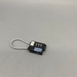 ZSUCC Non-metal locks, Portable and Compact, Anti-Cut & Anti-Smash, Black Plastic Shell with Steel Cable Core, 50x35mm, 154g