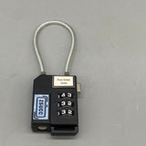 ZSUCC Non-metal locks, Portable and Compact, Anti-Cut & Anti-Smash, Black Plastic Shell with Steel Cable Core, 50x35mm, 154g