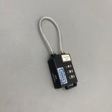 ZSUCC Non-metal locks, Portable and Compact, Anti-Cut & Anti-Smash, Black Plastic Shell with Steel Cable Core, 50x35mm, 154g