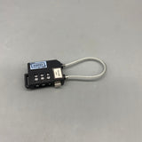 ZSUCC Non-metal locks, Portable and Compact, Anti-Cut & Anti-Smash, Black Plastic Shell with Steel Cable Core, 50x35mm, 154g
