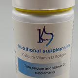 KANAS Nutritional Supplements, Calcium and Vitamin D Softgels, Supporting Essential Nutrients, Net Content: 60g