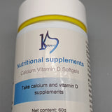 KANAS Nutritional Supplements, Calcium and Vitamin D Softgels, Supporting Essential Nutrients, Net Content: 60g